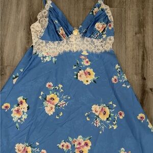 Altar'd State Blue and White Lace Dress